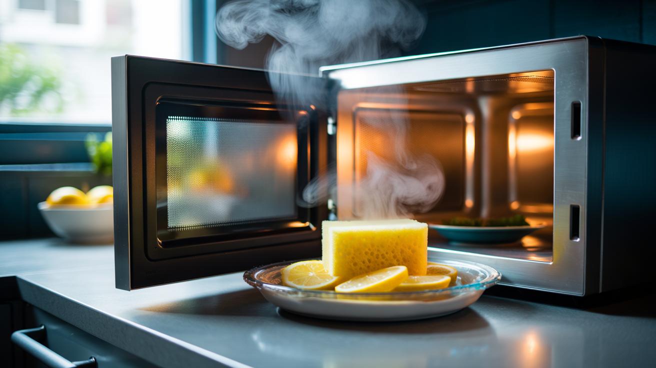 Lemon-Soaked Sponge: Microwave Cleans Itself in 2 Minutes